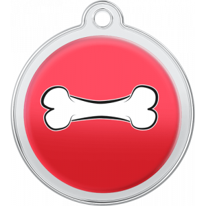 Medaglietta Design Osso Rosso