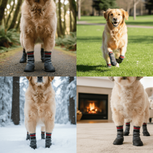 Chaussettes Antidérapantes pour Chien Avec Semelle en Caoutchouc – Protège-Pattes